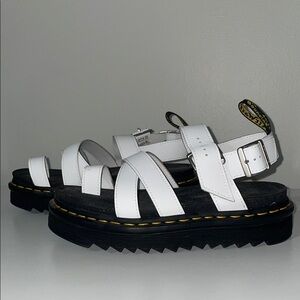 Dr. Martens White Strappy Sandals